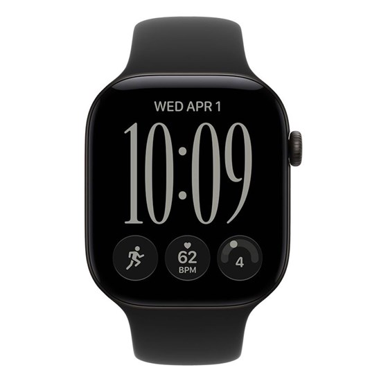 Apple Watch S12 GPS 46mm Black Aluminium Case with Black Sport Band - S/M