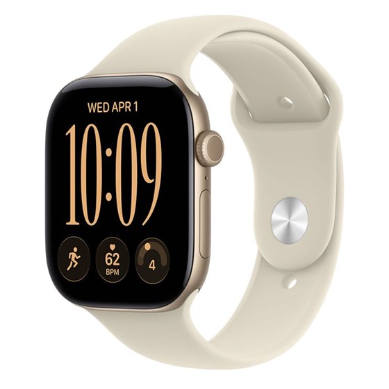 Apple Watch S12 GPS 46mm Light Gold Aluminium Case with Sand Sport Band - M/L