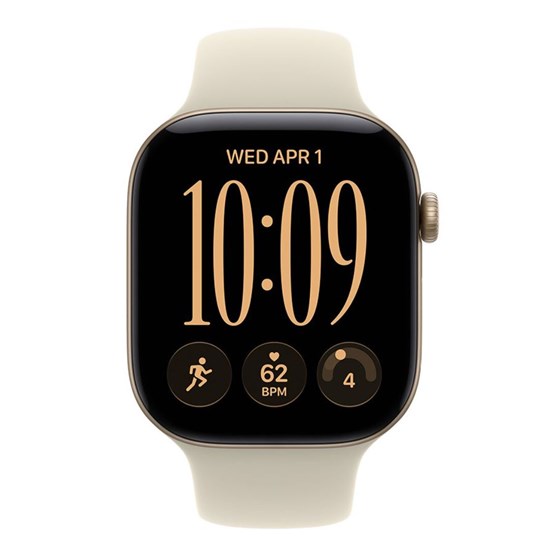 Apple Watch S12 GPS 46mm Light Gold Aluminium Case with Sand Sport Band - M/L
