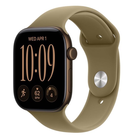 Apple Watch S12 GPS 46mm Dark Bronze Aluminium Case with Olive Sport Band - S/M