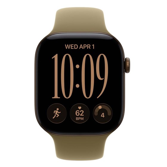 Apple Watch S12 GPS 46mm Dark Bronze Aluminium Case with Olive Sport Band - S/M
