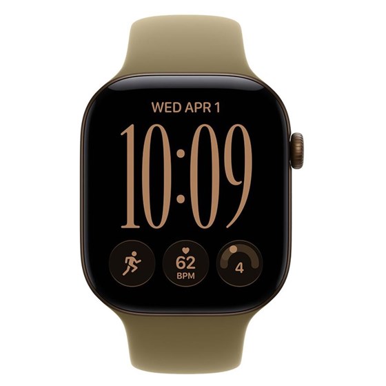 Apple Watch S12 GPS 46mm Dark Bronze Aluminium Case with Olive Sport Band - M/L