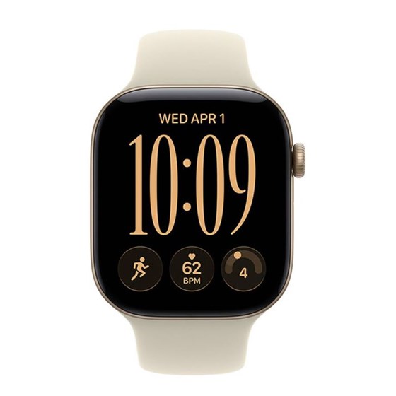 Apple Watch S12 Cellular 42mm Light Gold Aluminium Case with Sand Sport Band - M/L