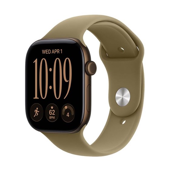 Apple Watch S12 Cellular 42mm Dark Bronze Aluminium Case with Olive Sport Band - M/L