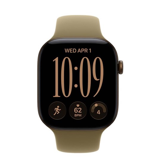 Apple Watch S12 Cellular 42mm Dark Bronze Aluminium Case with Olive Sport Band - M/L