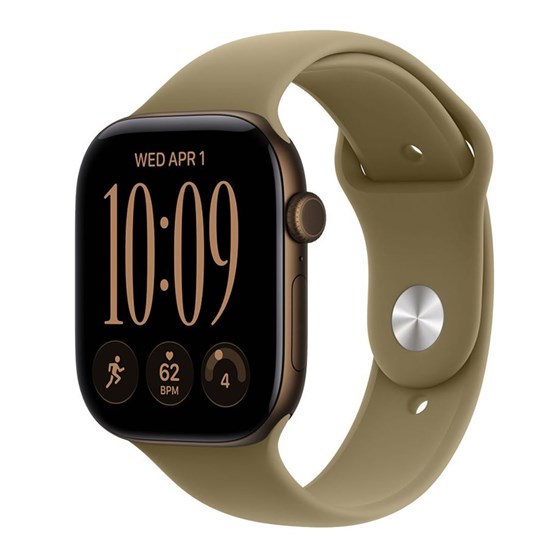 Apple Watch S12 Cellular 46mm Dark Bronze Aluminium Case with Olive Sport Band - M/L