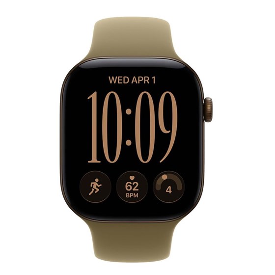 Apple Watch S12 Cellular 46mm Dark Bronze Aluminium Case with Olive Sport Band - M/L