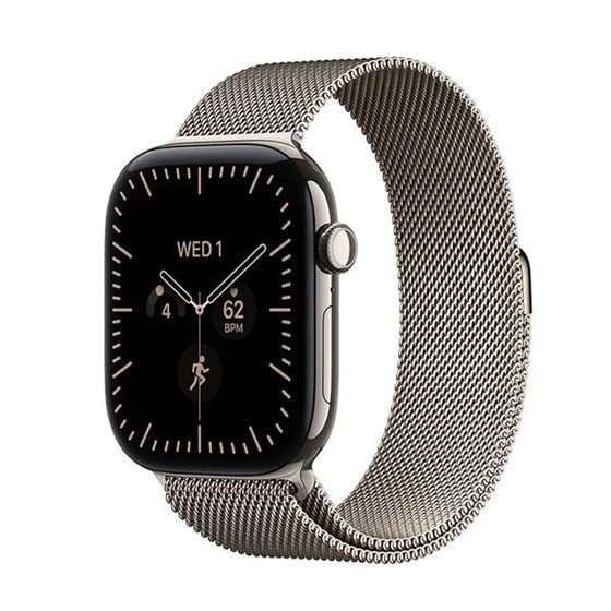 Apple Watch S12 Cellular 42mm Natural Titanium Case with Natural Milanese Loop