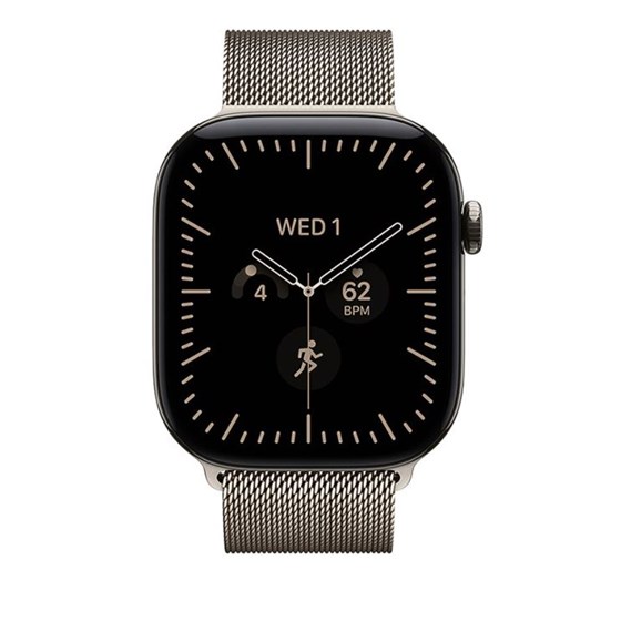 Apple Watch S12 Cellular 42mm Natural Titanium Case with Natural Milanese Loop