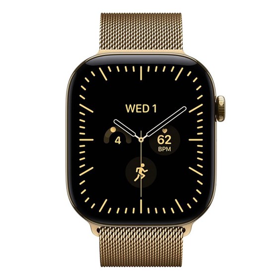 Apple Watch S12 Cellular 46mm Radiant Gold Titanium Case with Radiant Gold Milanese Loop - M/L