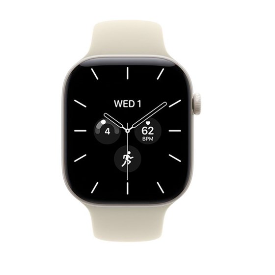 Apple Watch S12 Cellular 42mm Pearl White Ceramic Case with Sand Sport Band - M/L