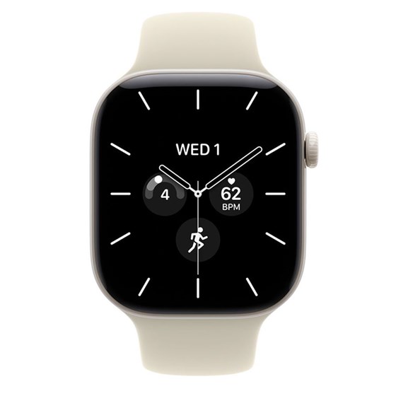 Apple Watch S12 Cellular 46mm Pearl White Ceramic Case with Sand Sport Band - S/M