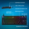 Tipkovnica Logitech G316 X 98 Crna