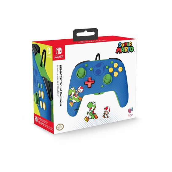 PDP SWITCH 2 & 1 REMATCH WIRED CONTROLLER - TOAD & YOSHI