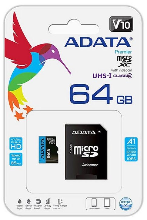 Memorija SD Micro Card 64GB Adata HC Class 10 UHS-I V10