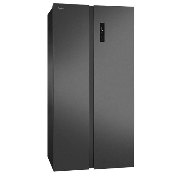 Amica Hladnjak side by side  FY5119.3DFBX, crni inox