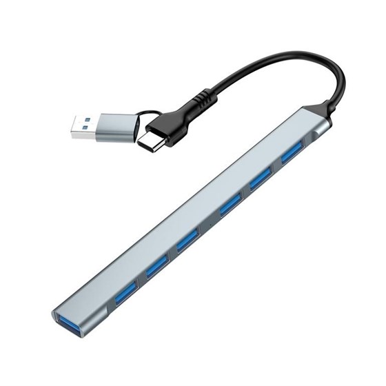 USB C/ USB A Hub Gembird 7 port 1x USB 3.2 + 6x USB 2.0