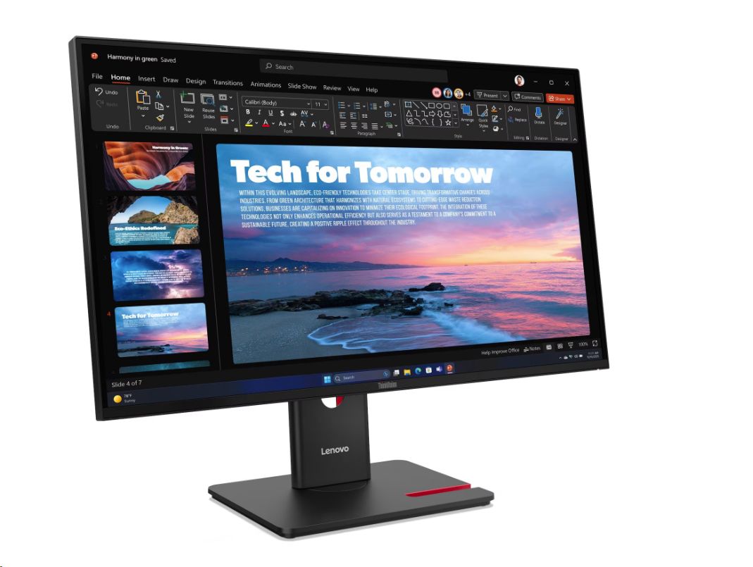 Monitor Lenovo ThinkVision T27QD-40, 64AAGAT2EU, 27" QHD IPS, 350cd/m2, 48-120Hz 4ms, 3x USB-A, 2x USB-C, HDMI, 2x DP, RJ-45, 3Y
