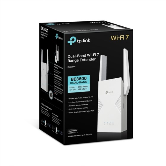 TP-Link RE235BE, BE3600 Dual-Band Wi-Fi 7 Range extender 