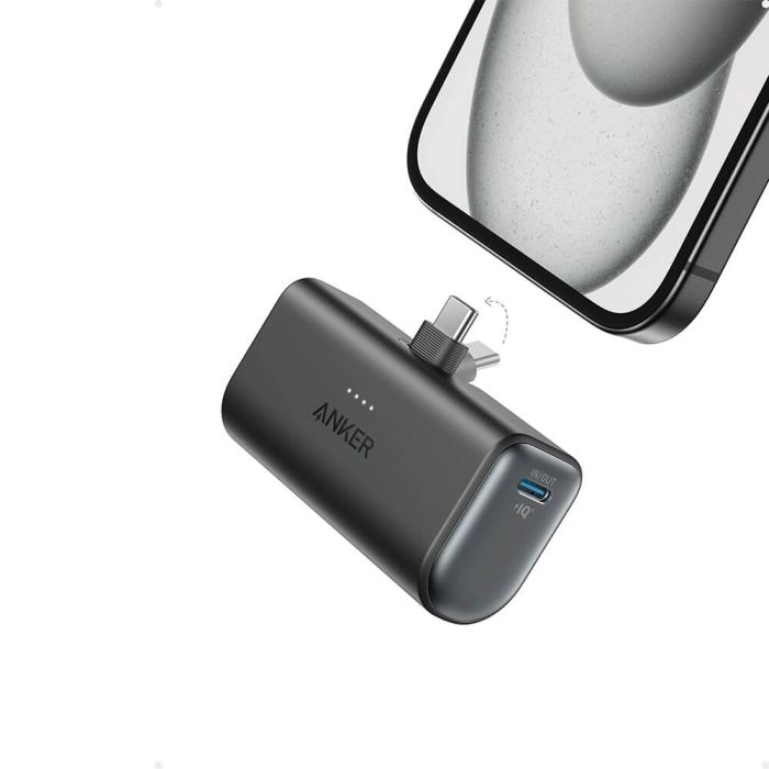 Anker Powerbank Nano 5.000mAh, 22.5W, Built-In USB-C, crni