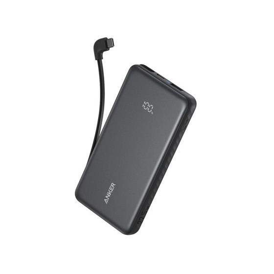 Anker Zolo Powerbank 10.000 mAh, 22.5W sa ugrađenim kablom USB-C, crni