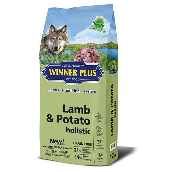 WP HOLISTIC janjetina& krumpir WINNER PLUS HOLISTIC bez žitarica, Pakiranje 12kg