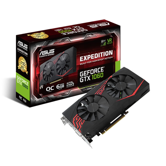 Grafička kartica VGA ASUS Expedition nVidia GeForce GTX1060 OC 6GB GDDR5 1xDVI-D 2xHDMI 2xDisplayPort P/N: 90YV0A28-M0NA00