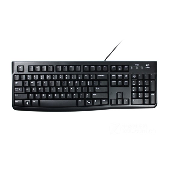 Tipkovnica Žična Logitech K120 USB OEM crna P/N: 920-002642