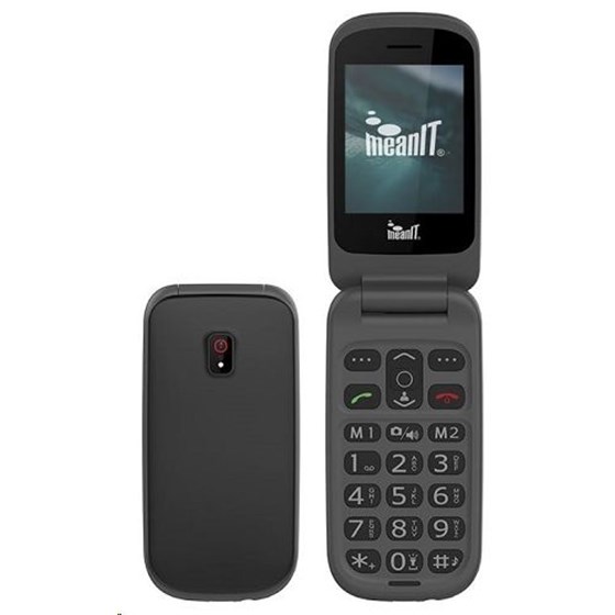 MEANIT SENIOR FLIP 1 MOBILNI TELEFON, 2.4", CRNI, MGSM92