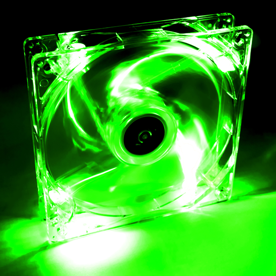 Ventilator Akyga AW-12A-BG 12cm LED green P/N: AW-12A-BG