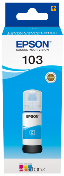 Tinta Epson 103 EcoTank Cyan P/N: C13T00S24A