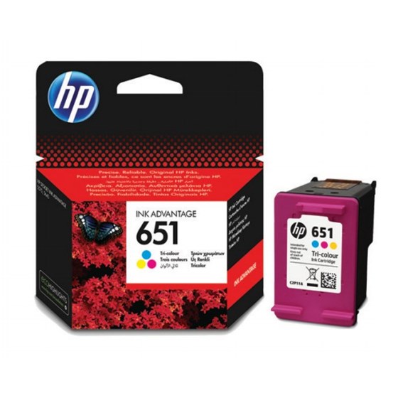 Tinta HP 651 TriColor P/N: C2P11AE 