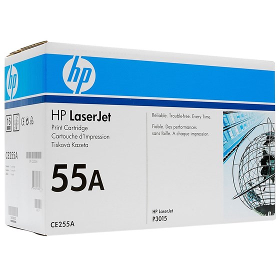 Toner HP LaserJet 55A Black P/N: CE255A