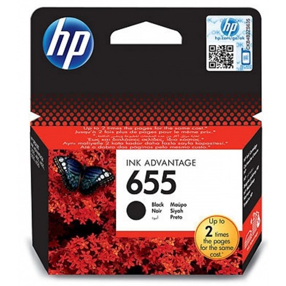 Tinta HP 655 Black P/N: CZ109AE 