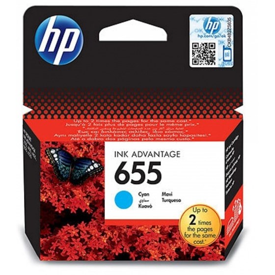 Tinta HP 655 Cyan P/N: CZ110AE 