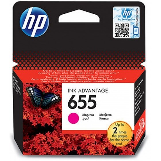 Tinta HP 655 Magenta P/N: CZ111AE 