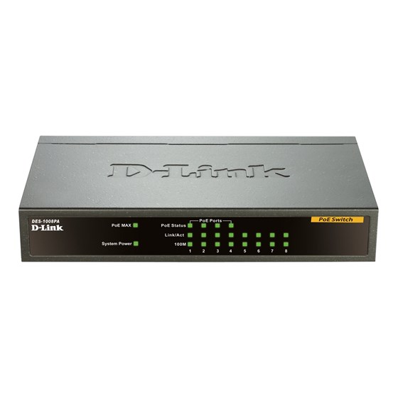 D-Link Switch 8-port 10/100 Mbps P/N: DES-1008PA