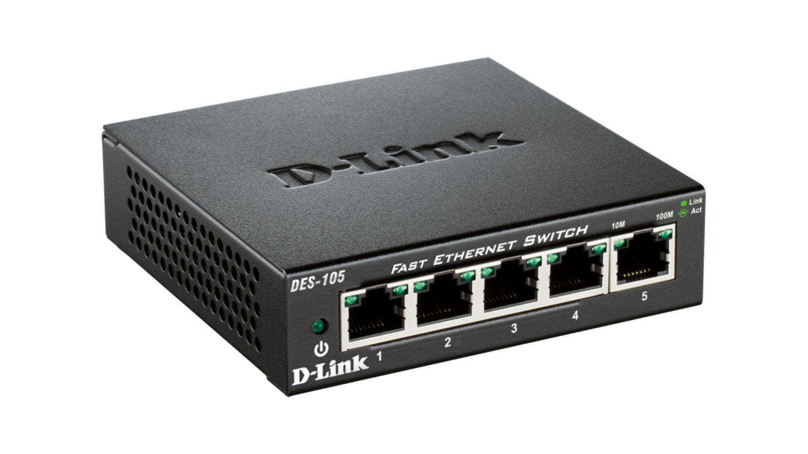 D-Link DES-105/E, 5-Port 10/100Mbps Desktop Switch