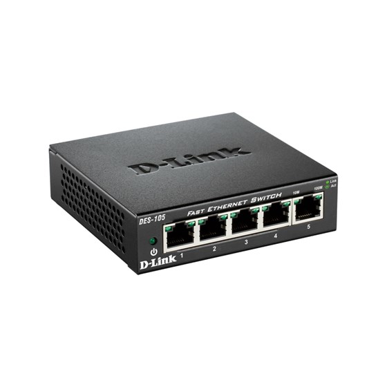 D-Link DES-105/E, 5-Port 10/100Mbps Desktop Switch