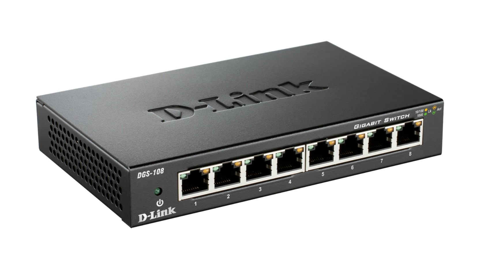 D-Link DGS-108/E, 8-Port Gigabit Unmanaged Desktop Switch