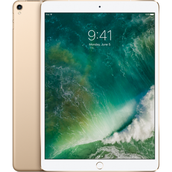 Tablet Apple iPad Pro Wi-Fi + Cellular A10X 64GB iOS 10 10.5'' LED Retina Multi-Touch Gold P/N: mqf12hc/a