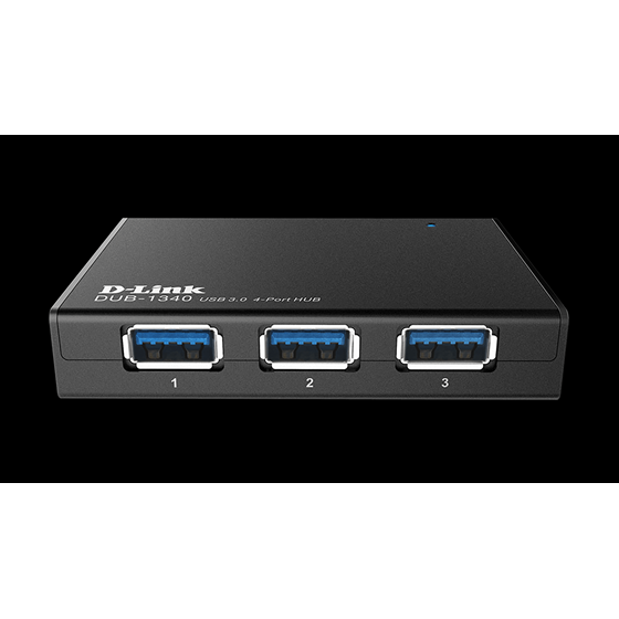HUB D-Link USB 3.0 4-port + AC Power Supply P/N: DUB-1340/E 
