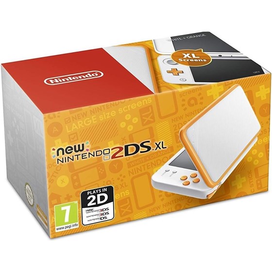 Nintendo 2DS XL Console White & Orange P/N: N2DSXLCWHOR