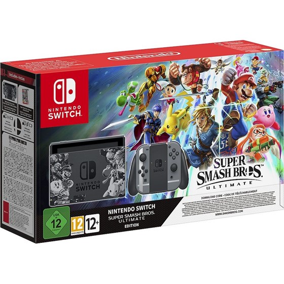 Nintendo Switch Console Grey Joy-Con Super Smash Bros Ultimate Limited P/N: NSCGSSBULE