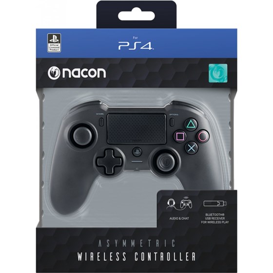 Gamepad Nacon Asymmetric Crni, PS4, Wireless