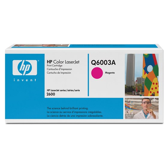Toner HP Color LaserJet 124A Magenta P/N: Q6003A 