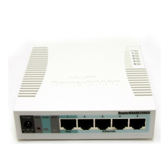 Switch MikroTik 5P Gig Smart P/N: MIK-RB260GS