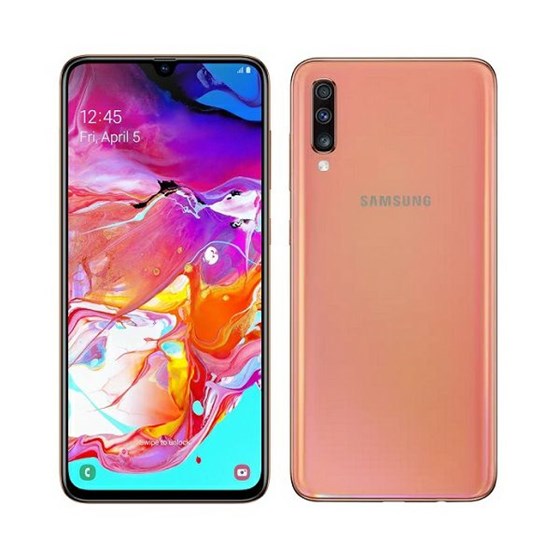 Smartphone Samsung Galaxy A70 DS Narančasti Octa-core 1.70GHz 6GB 128GB 6.7" Android 9.0 3G 4G WiFi Bluetooth 5.0 P/N: SSM-A705FZOUSIO