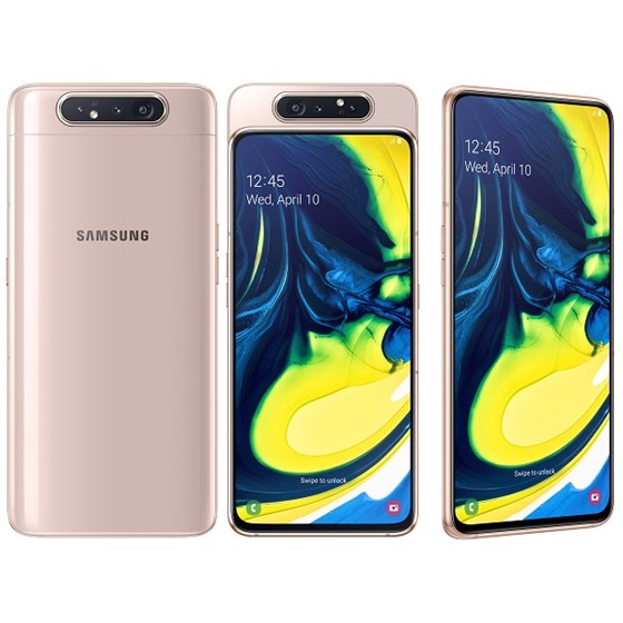 Smartphone Samsung Galaxy A80 Zlatni Snapdragon 730 Octa-core 2.20GHz 8GB 128GB 6.7" Android 9.0 3G 4G WiFi Bluetooth 5.0 Dual SIM P/N: SM-A805FZDDSIO