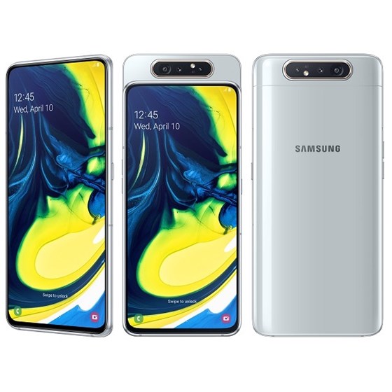 Smartphone Samsung Galaxy A80 Siva Snapdragon 730 Octa-core 2.20GHz 8GB 128GB 6.7" Android 9.0 3G 4G WiFi Bluetooth 5.0 Dual SIM P/N: SM-A805FZSDSIO